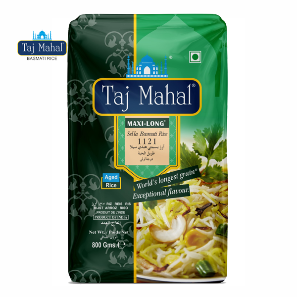 TAJ MAHAL PREMIUM SELLA BASMATI RICE 800GM