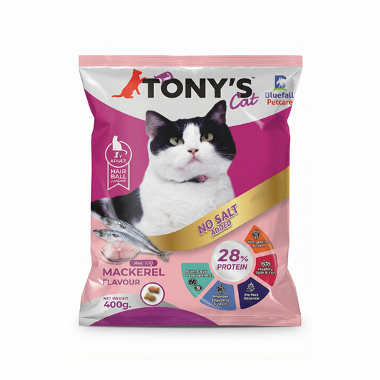 TONYS CAT MACKEREL FLAVOUR 2 MIX 400.GM