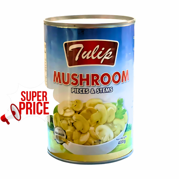 TULIP MUSHROOM PIECES & STEMS 400GM