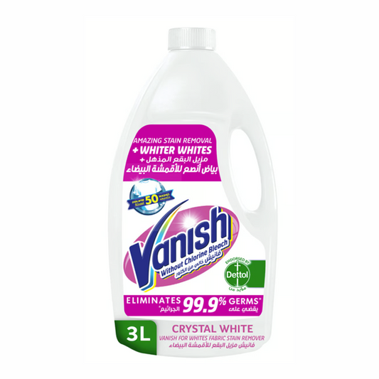 VANISH FABRIC STAIN REMOVER FOR WHITES 3 LITRES