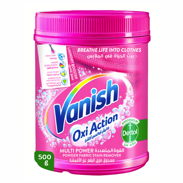 VANISH STAIN REMOVER OXI ACTION POWDER COLOR AND WHITE 500GM