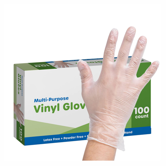 VINYL DISPOSABLE PLASTIC GLOVES(CLEAR POWDER FREE)