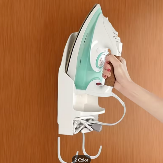 WALL-MOUNTED STEAM IRON STORAGE RACK