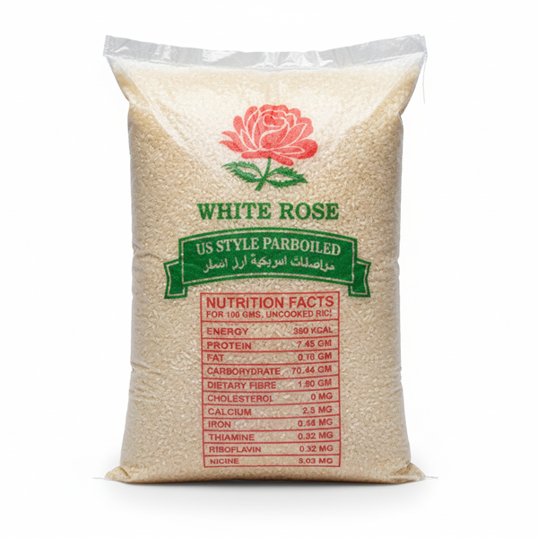 WHITE ROSE BOILED RICE 20KG
