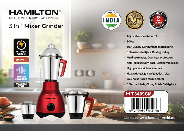 HAMILTON MIXER GRINDER 3 IN 1 900W