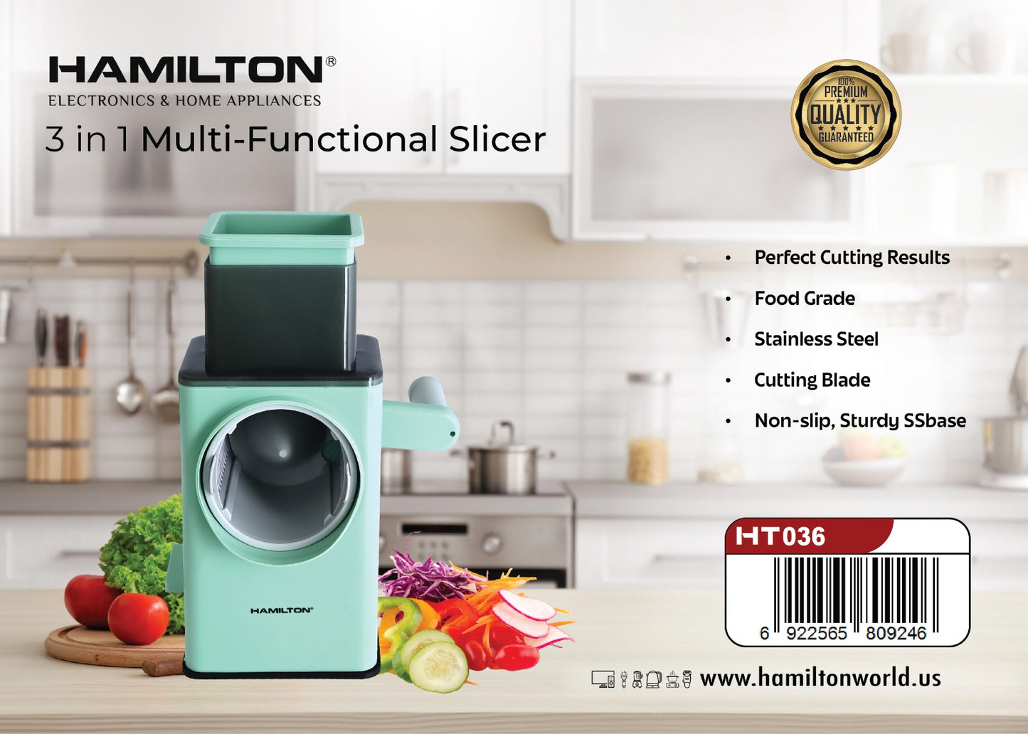 HAMILTON 3 IN 1 MULTI FUNCTIONAL SLICER