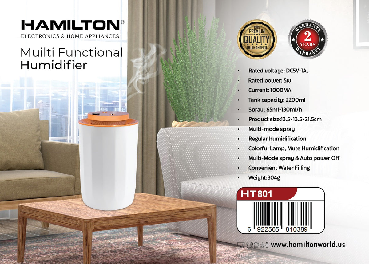 HAMILTON MULTI FUNCTIONAL HUMIDIFIER HT801