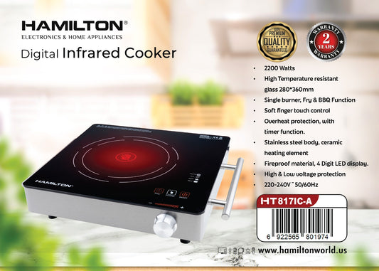 HAMILTON DIGITAL INFRARED COOKER HT8171C-A
