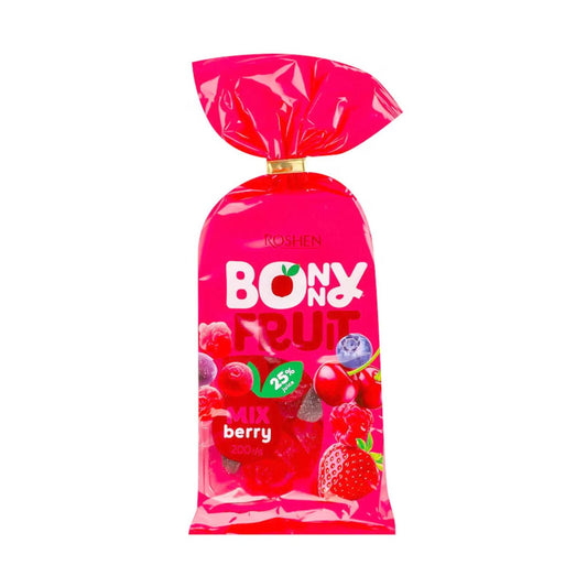 ROSHEN BONNY FRUIT MIX BERRY WITH FRUIT FLAVOURED JELLY SWEETS 200GM