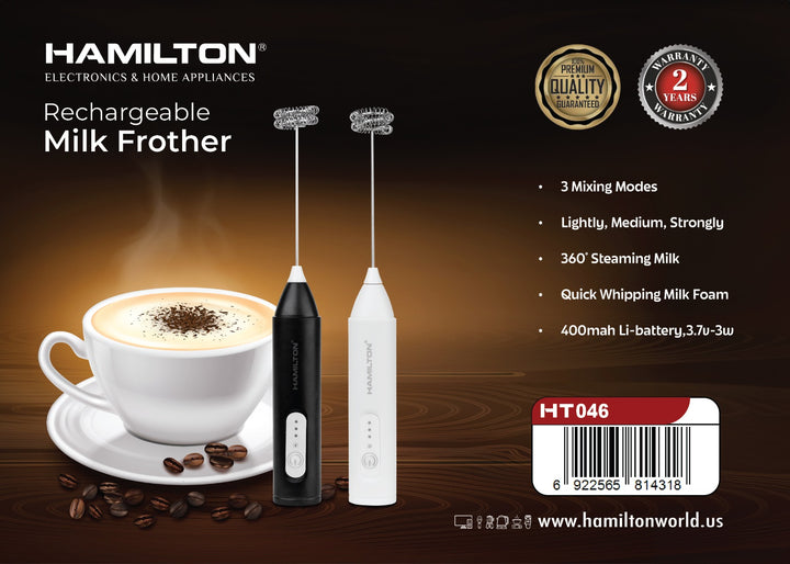 HAMILTON RECHARGEABLE MILK FROTHER 3W