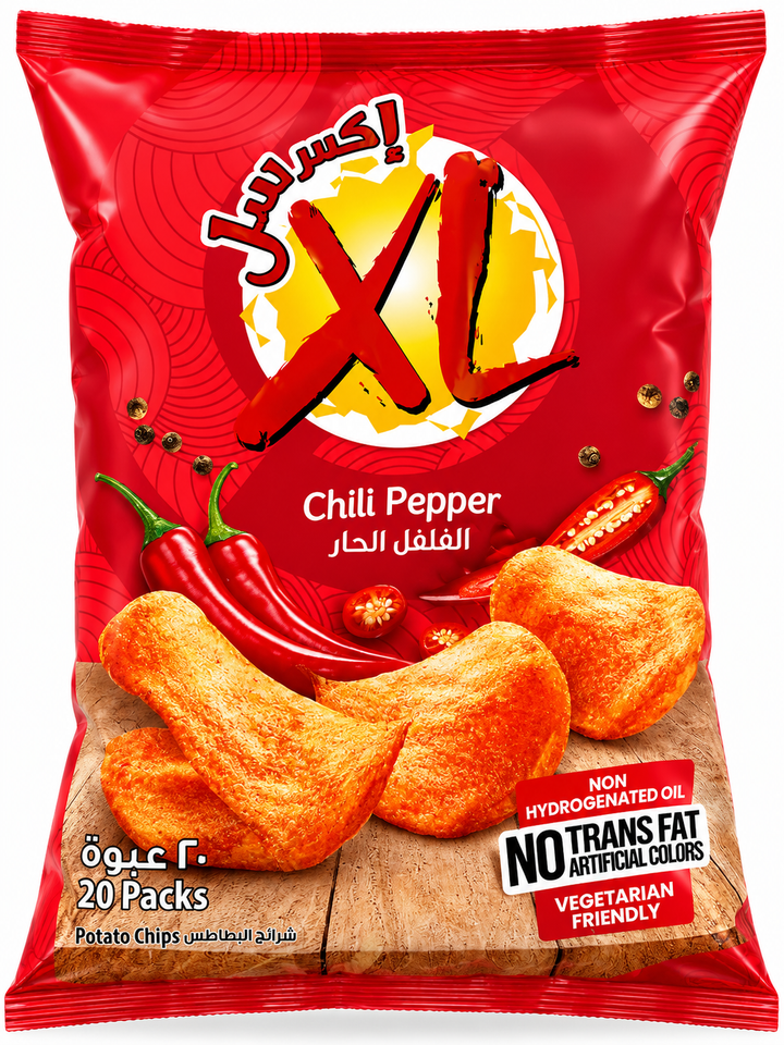 XL CHILLI PEPPER POTATO CHIPS 12GM*20PKT