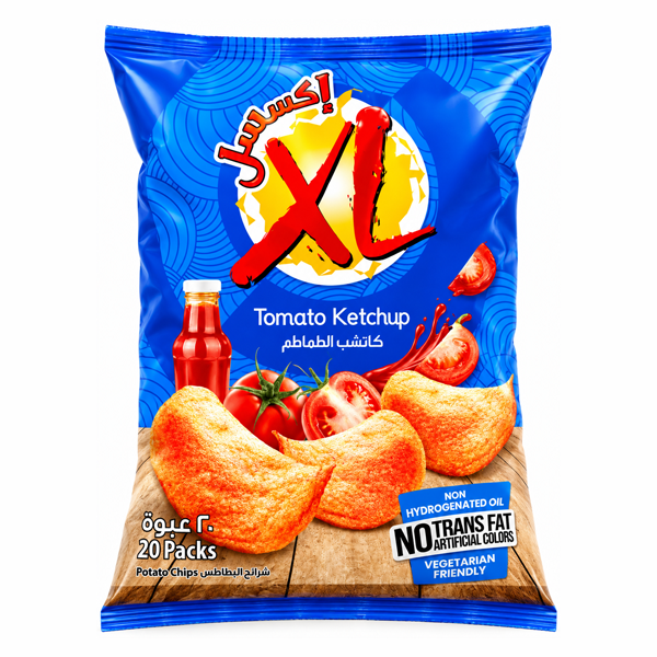 XL TOMATO KETCHUP POTATO CHIPS 12GM*20PKT